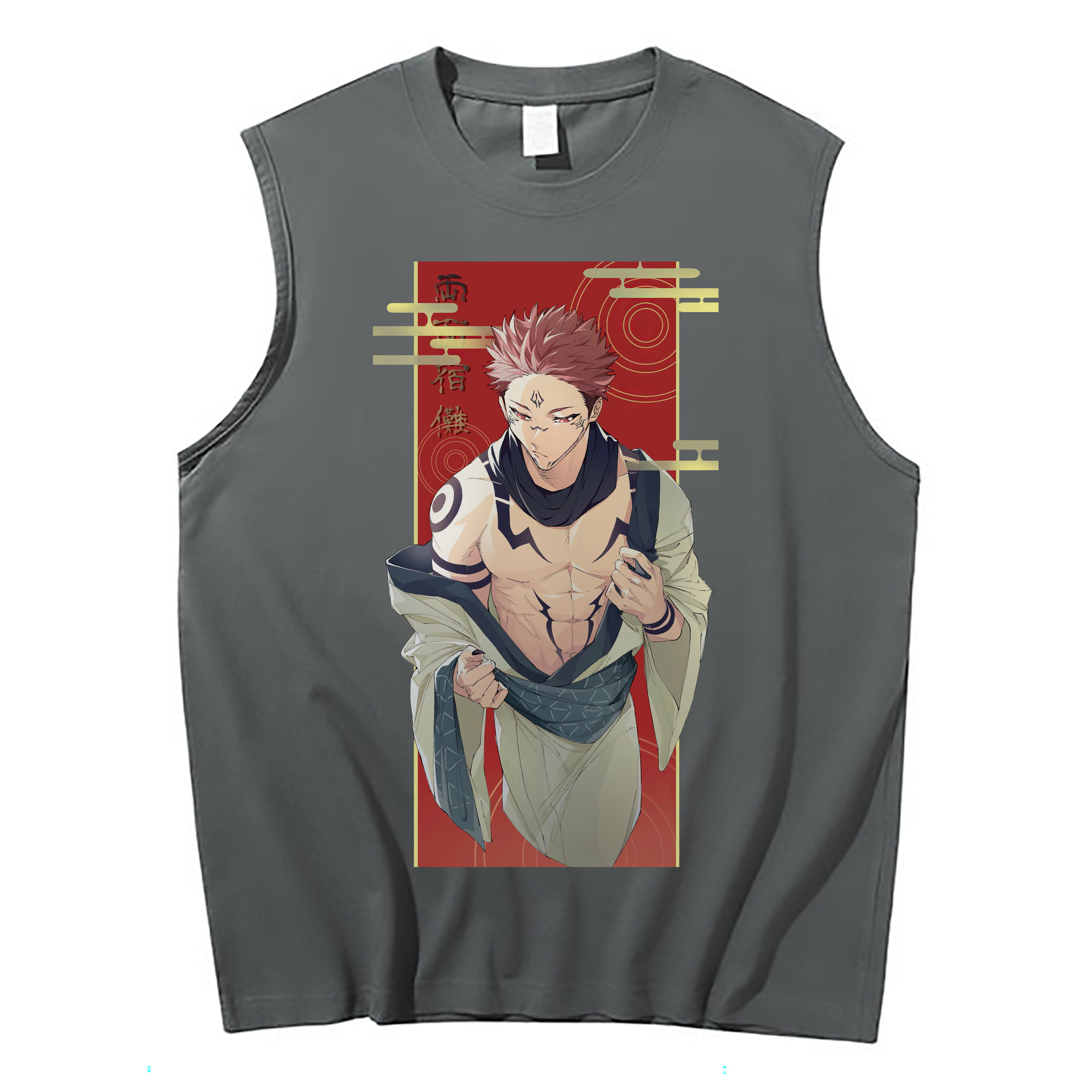 （画像用） 呪術廻戦 Jujutsu Kaisen コットン100％タンクトップ（フロントプリント）